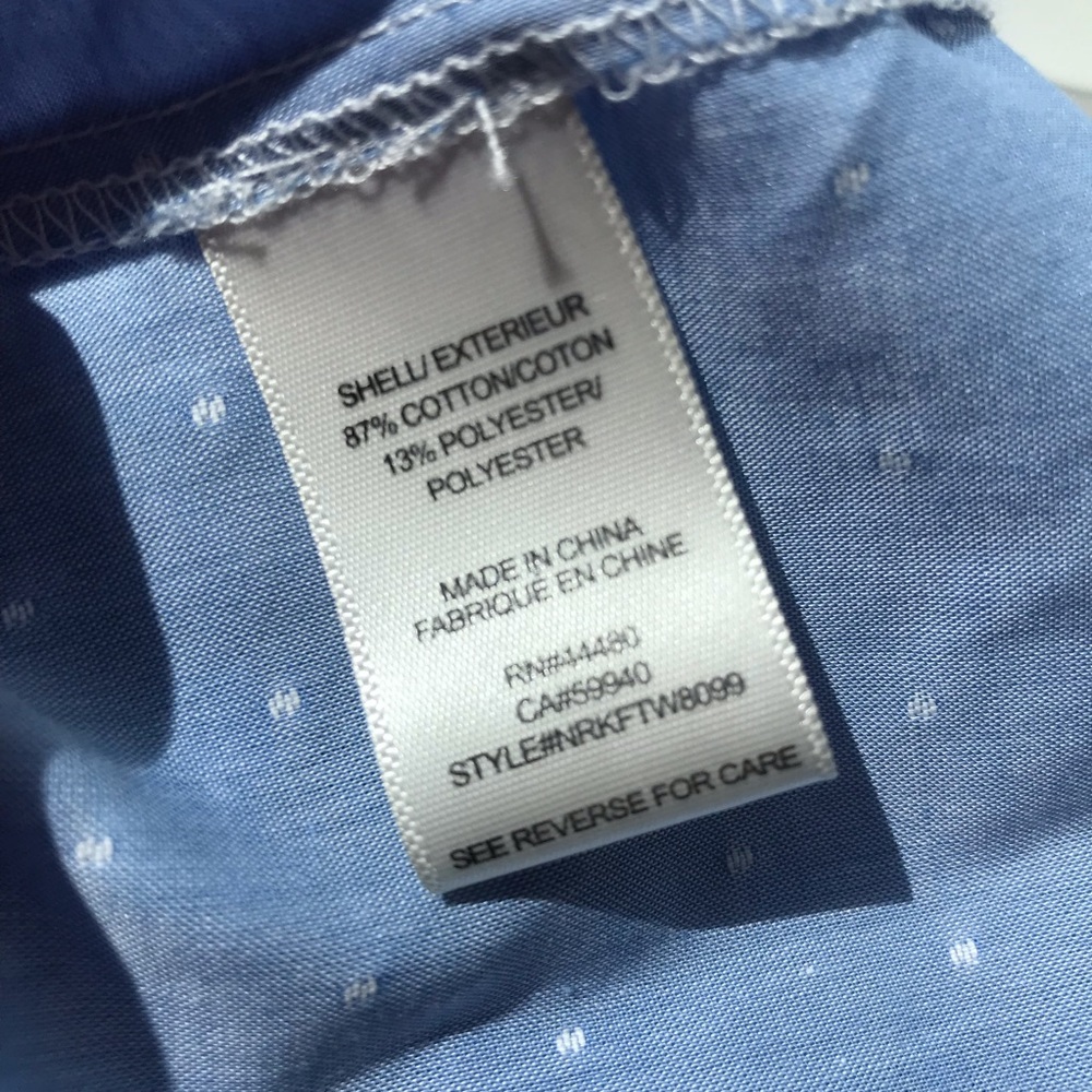 Love, Fire Light Blue and White Pom-Pom Shirt NWT - Picture 5 of 6